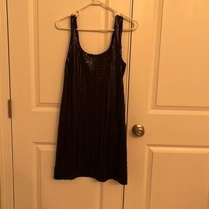 Black sequin mini dress